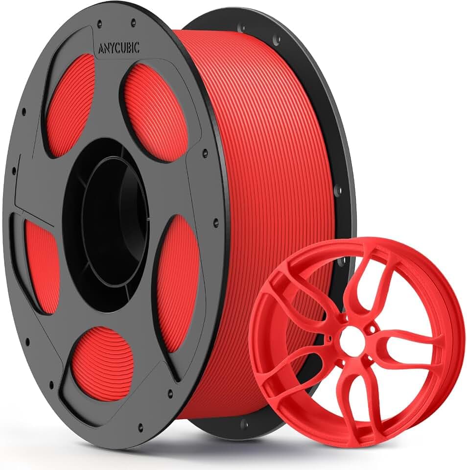 ANYCUBIC PLA Plus Filament 1KG Leuchtend Rot, PLA+ 3D Drucker Filament