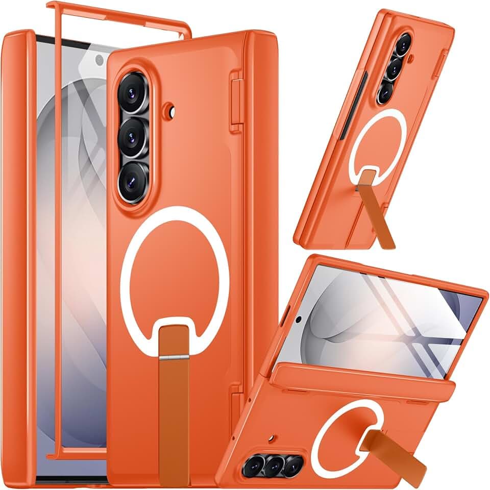 for Samsung Galaxy Z Fold 8 Ultra Case,Rugged Shockproof Cover,Orange