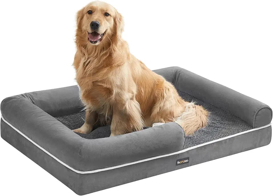 Feandrea Orthopädisches Hundebett, weiche Polsterung, 106 x 71 x 18 cm