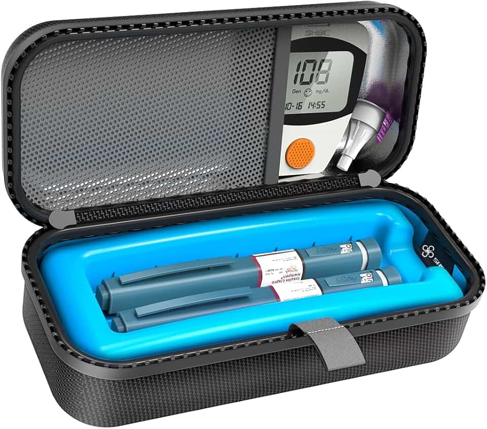 SHBC Insulin Pen Carrying Case Portable Medical Cooler Bag for Diabetes with Protective Ice Brick - Convenient to Changing Needles with Each Injection