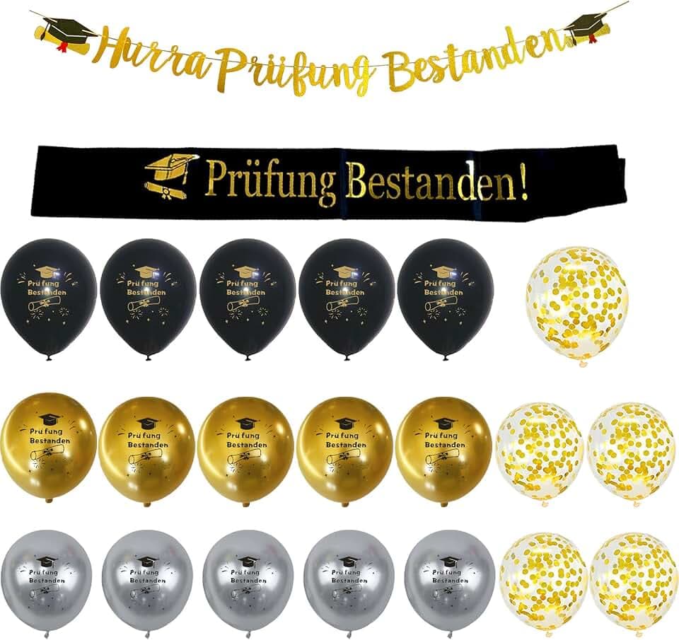Prüfung Bestanden Deko Prüfung Bestanden Banner Girlande Schärpe Ballon