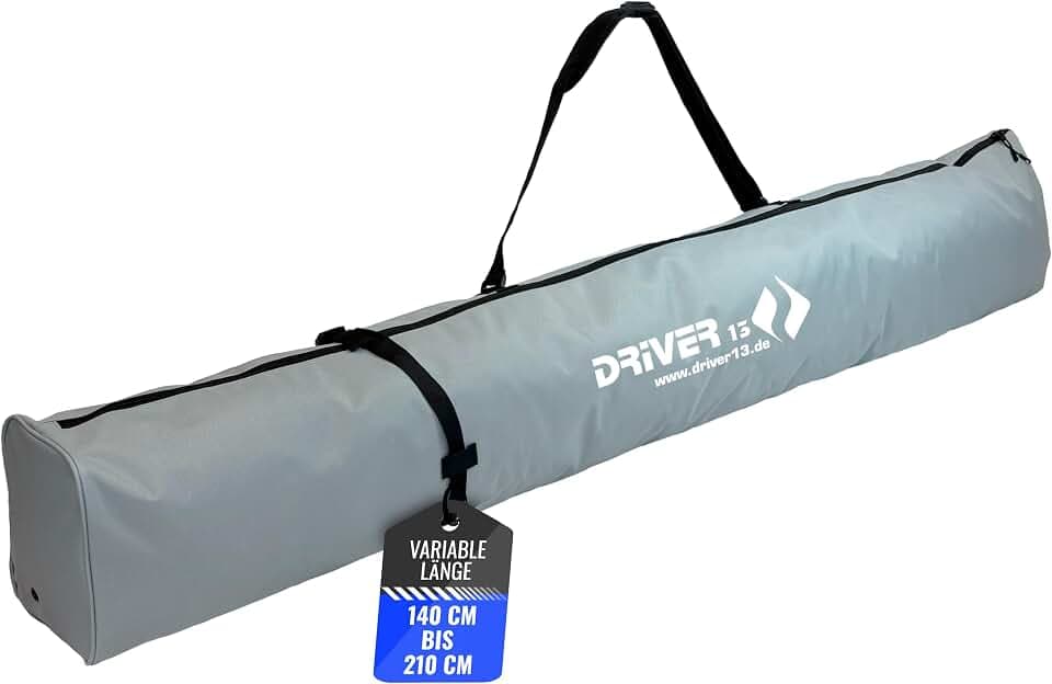 Driver13 Skitasche Skisack für Ski und Skistöcke, längenverstellbar