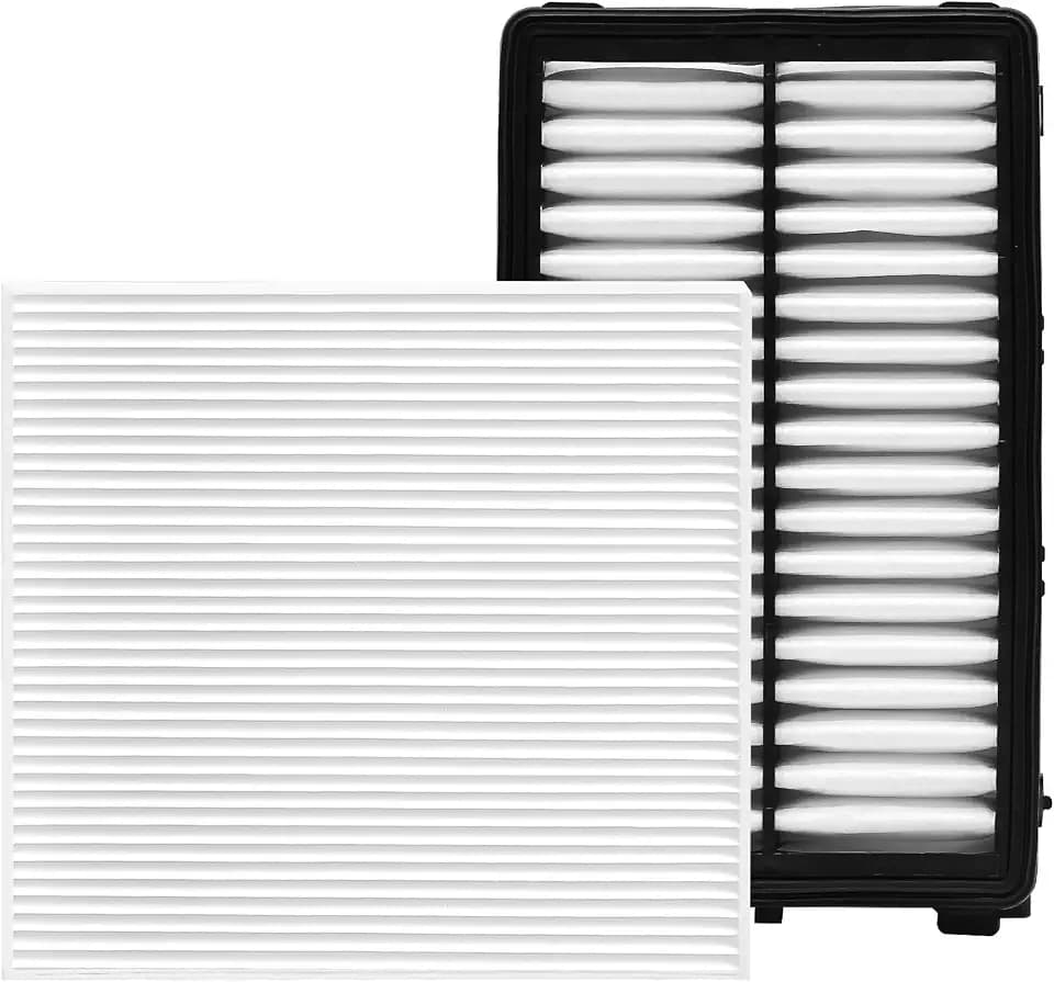 White Cabin Filter & Engine Air Filter Kit for Hyundai Santa Cruz 2.5L L4 2026 2025 2024 2023 2022 (Except Hybrid)