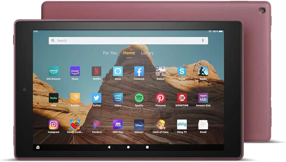 Fire HD 10 Tablet (10.1" 1080p full HD display, 32 GB) – Plum (2019 Release)