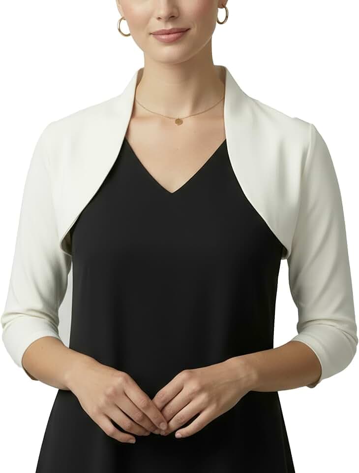 BlackButterfly Bolero Damen 3/4-Arm Tailliert Stretch