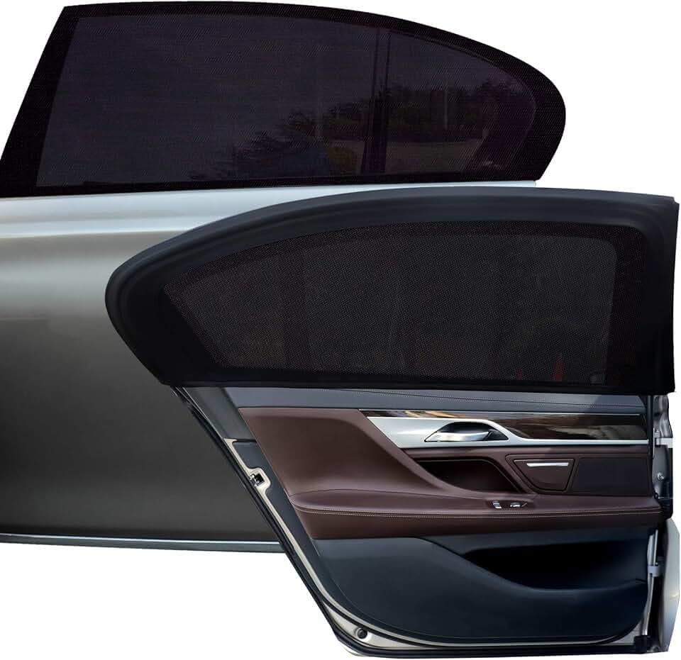 Tevlaphee Autosonnenschutz XL, Universal, für Personenkraftwagen, Sonnenschutz mit Zertifiziertem UV-Schutz, atmungsaktiv, einfache Installation, Schutz für Mitfahrer, Baby, Kinder & Haustiere