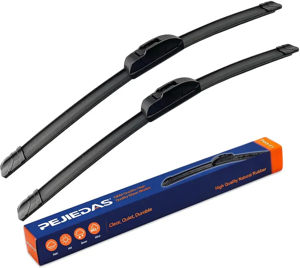 OEM Quality Front Wiper Blades, Replacement for 2016-2021 Chevrolet Spark,2016,2012-2019 Fiat 500,2012-2019 Nissan Versa, OE Original Style (24 Inch + 14 Inch Front Wiper Blades)