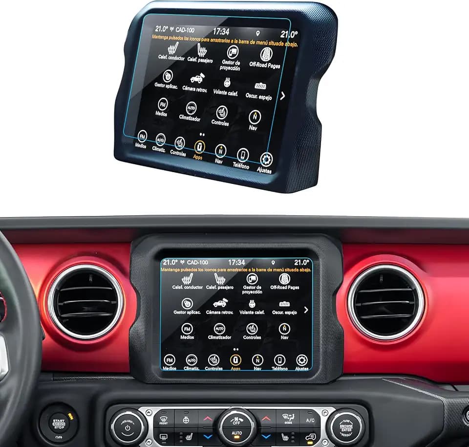 Car Screen Protector for 2018 2019 2020 2021 2022 2023 Wrangler JL/Gladiator JT Accessories Navigation Touchscreen Protector Film Tempered Glass HD Clear 8.4''