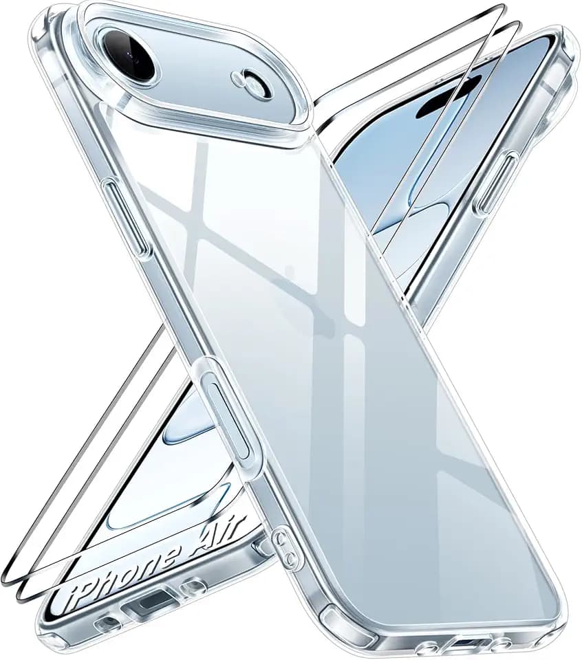 ivoler 3-in-1 Clear Case for iPhone Air 6.5 inch/iPhone 17 Air Phone Case