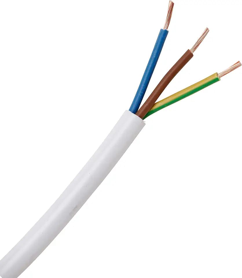 Kopp 151605844 Schlauchleitung H03 VV-F, 3 x 0.75 mm², 5 m, weiß