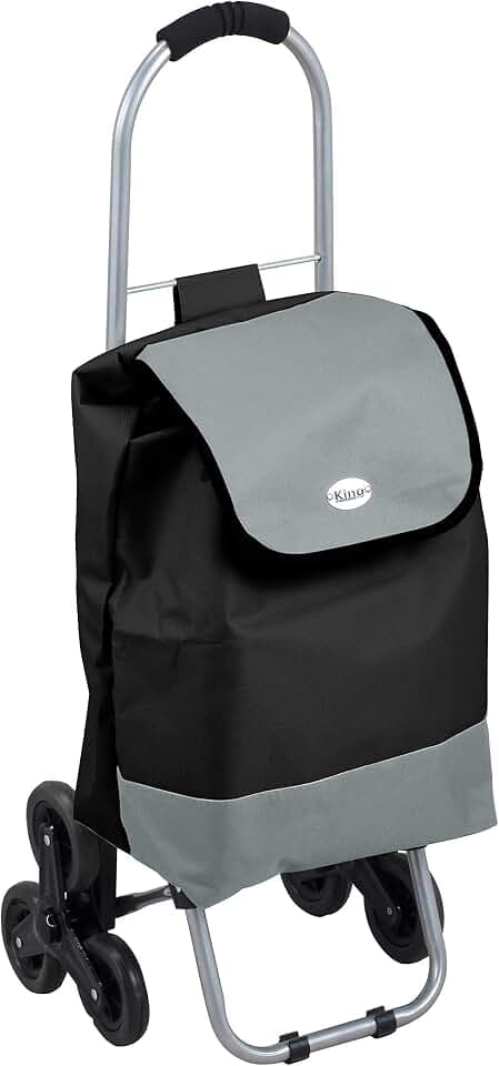 Linea Garden Friend T1407102 Einkaufstrolley, Trio Bicolor, schwarz-grau