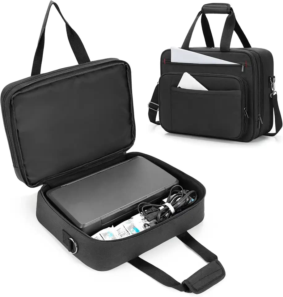 samdew Mobile Printer Storage Bag, with up to 15.6" Laptop Layer, Bag Only