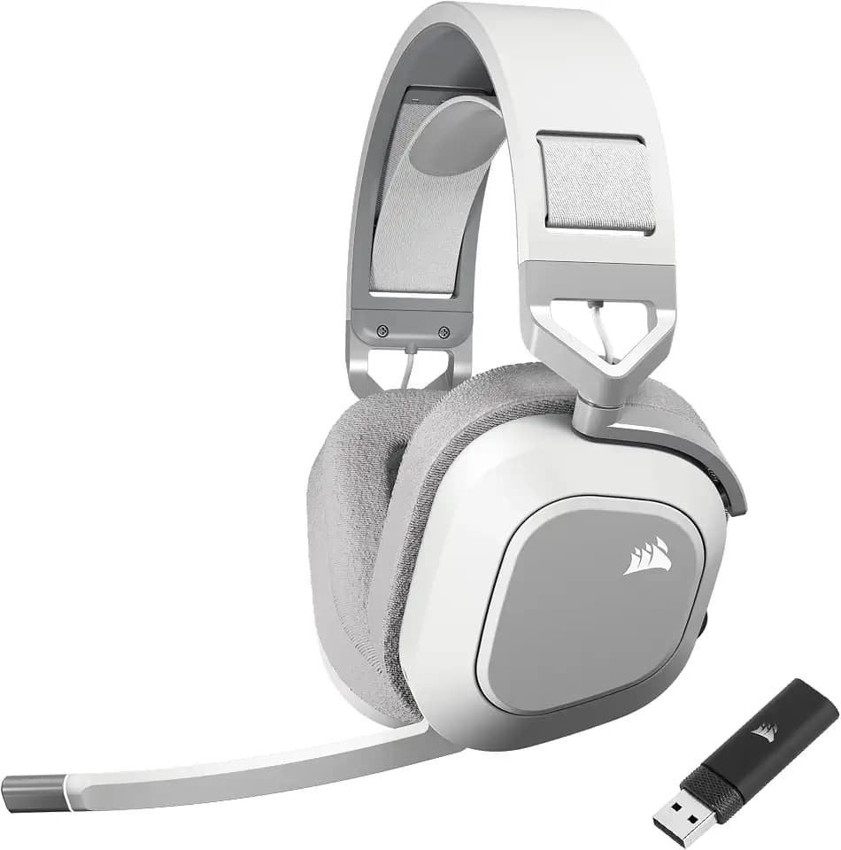 Corsair HS80 MAX Wireless Bluetooth PC PS5 Switch Gaming Headset – White