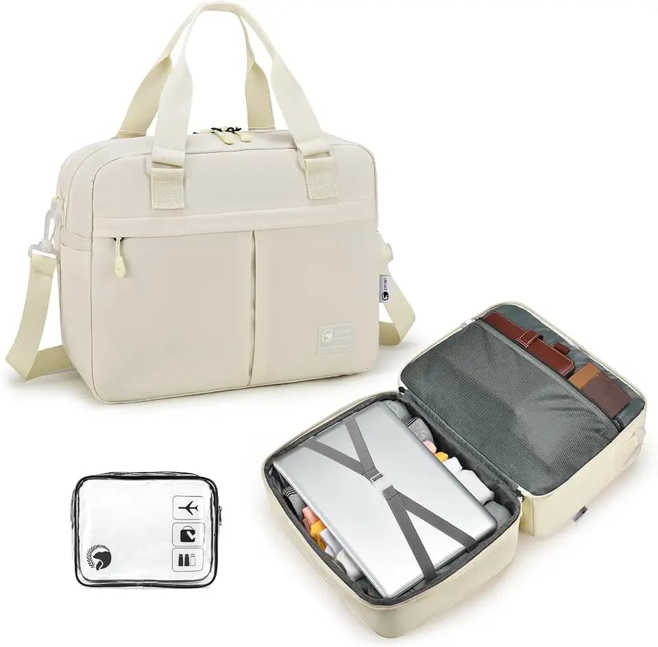 40x30x15 cm Personal Item Travel Bag,Expandable 40x30x25cm Carry on Duffel Bag,Flight Approved Underseat Carry-on Bag