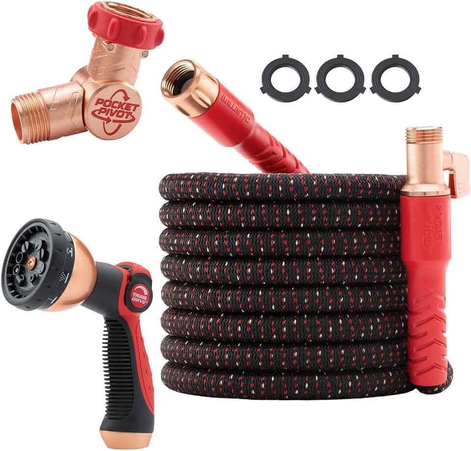 Pocket Hose Ballistic 75 FT Expandable Garden Hose, No-Kink, As Seen on TV