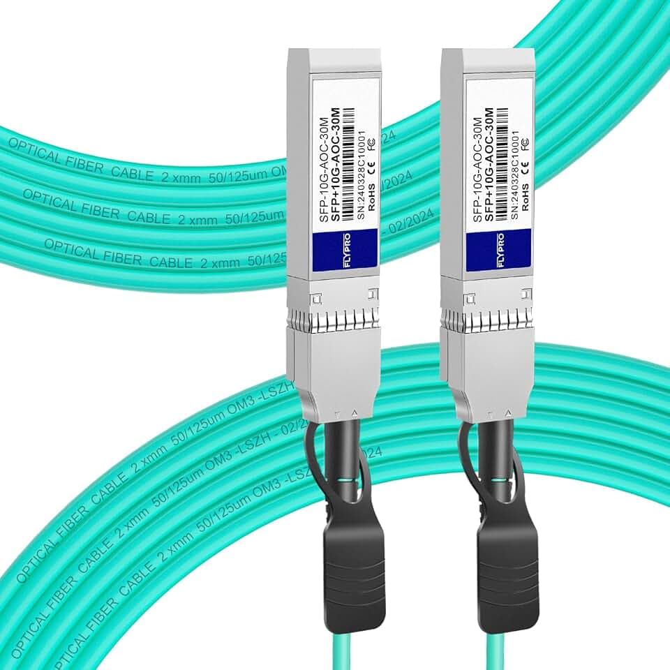 10G AOC Fiber Active Optical Cable, OM3 MMF, 30M(98.4ft)