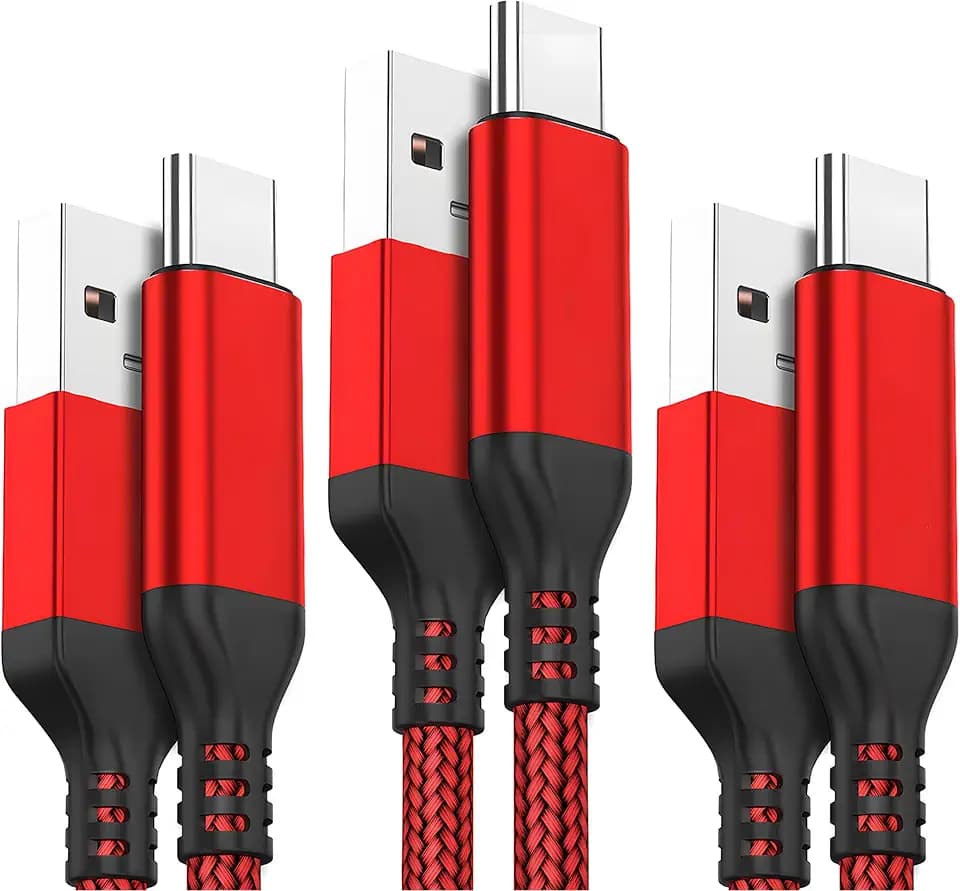 AkoaDa USB C Cable, 3-Pack (10ft+6.6ft+3.3ft) 3.1A USB A to USB-C Fast Charger Cord for iPhone 17 16 15 Pro Max Galaxy S25 FE S25 Ultra S25+ S25 S24 S23 S22 S21 iPad 10 Air 5 Moto Edge G Power G06