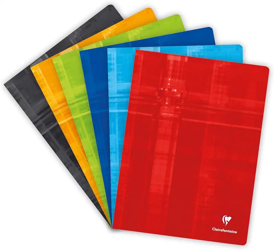 Clairefontaine 633662AMZC 3 Hefte A4+ 48 Blatt kariert 90g farbig sortiert