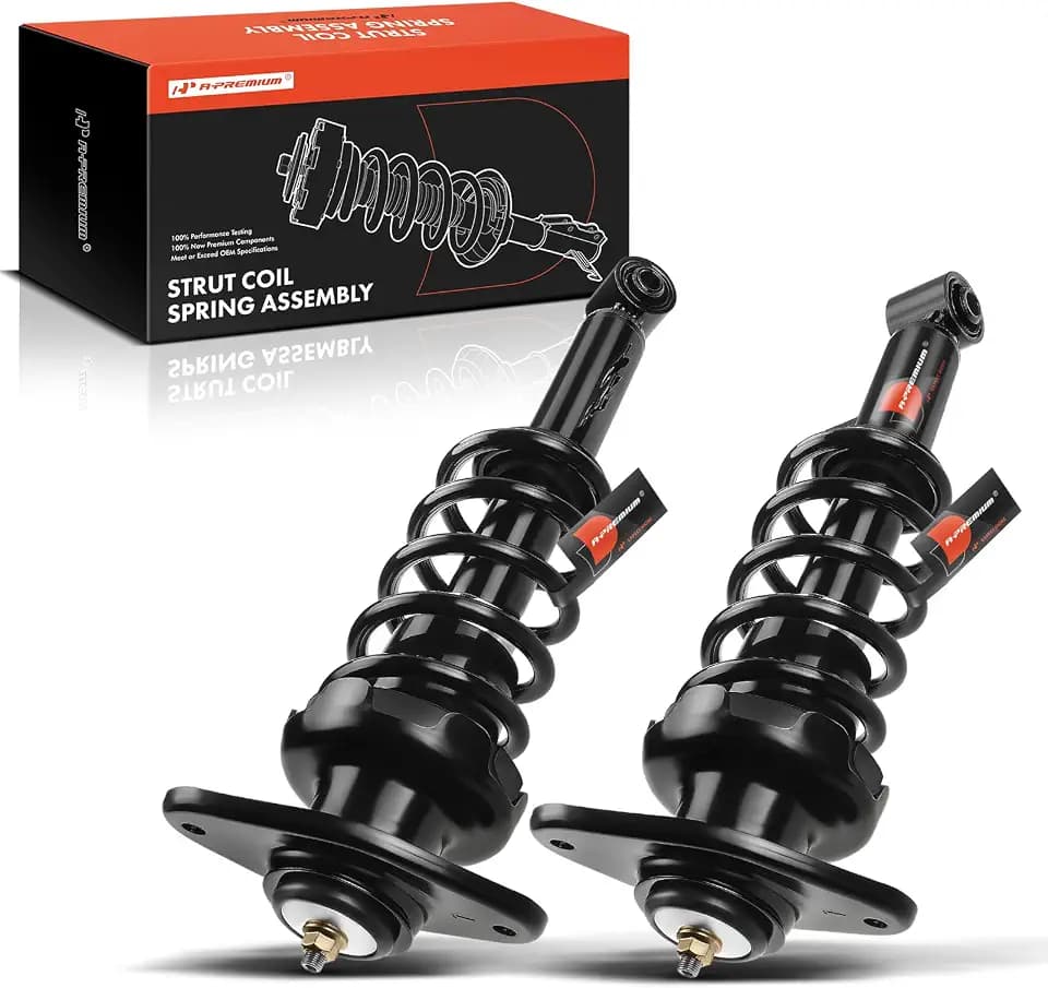 A-Premium Rear Complete Strut Assemblies with Coil Springs, Set of 2