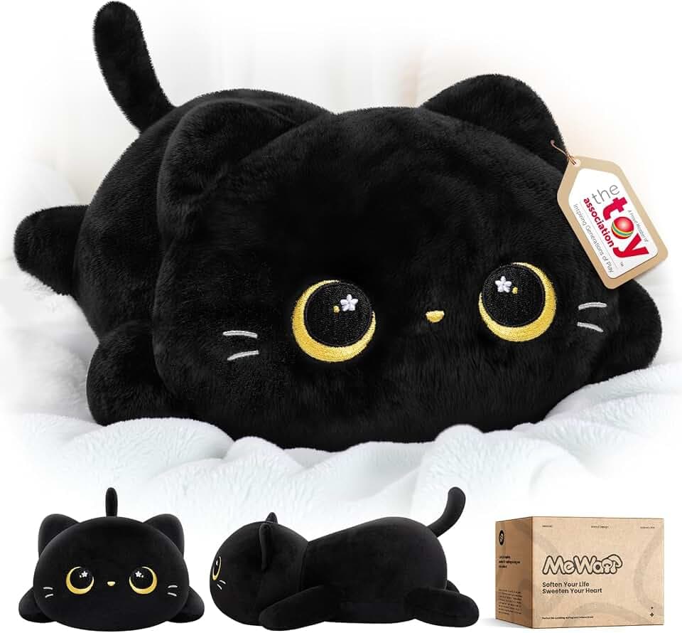 Mewaii Kuscheltier Katze, Weiches süßes Plüschtier, Waschbar, 33 cm