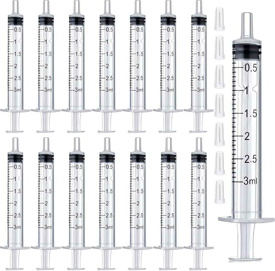 50 Stück Spritzen, 3ml Spritze, Einwegspritzen Ohne Nadel Kolostrum Spritze