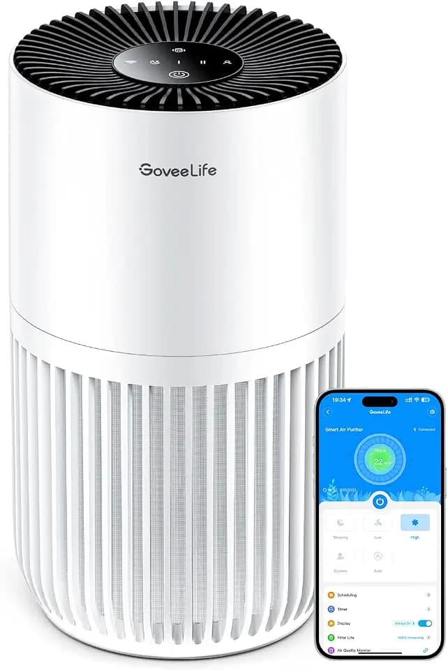 GoveeLife Mini-Luftreiniger mit Alexa-App-Steuerung für Schlafzimmer