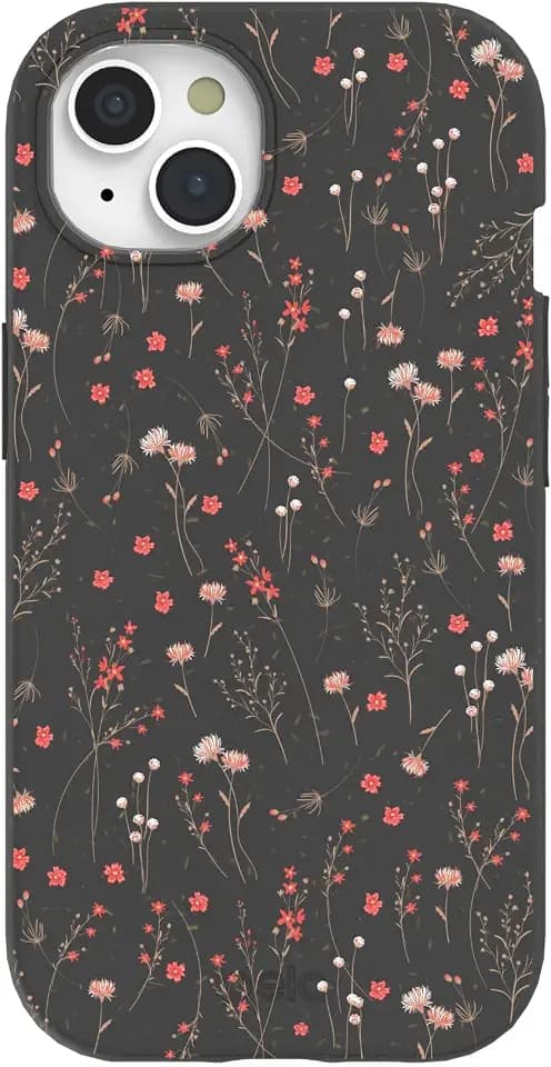 Pela | Phone Case Compatible with iPhone 15 | Limited Edition | Supports Wireless Charging | Cute Eco Friendly | Night Garden