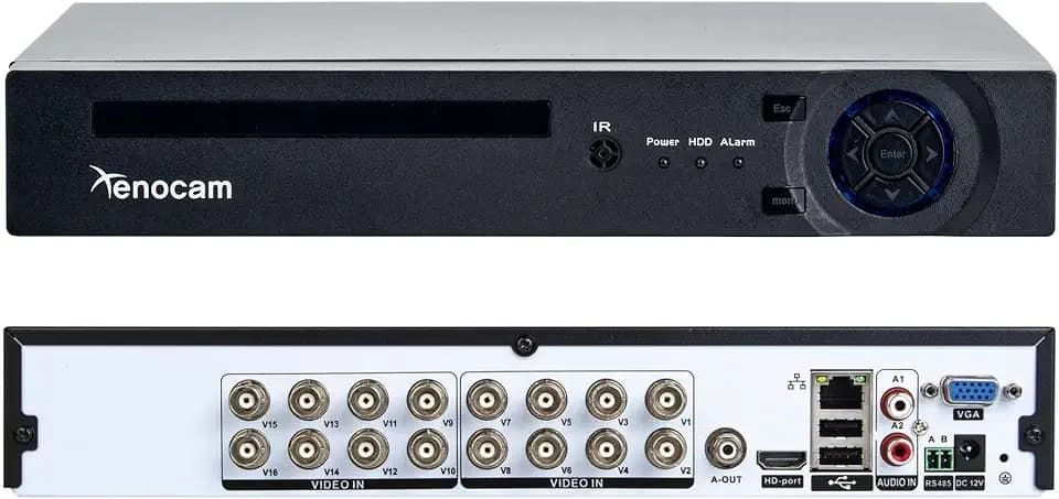 16CH 1080N Hybrid 5-in-1 AHD DVR (1080P NVR+1080N AHD+960H Analog+TVI+CVI) Standalone DVR CCTV Überwachungssystem Video Recorder Bewegungserkennung(No Hard Drive)