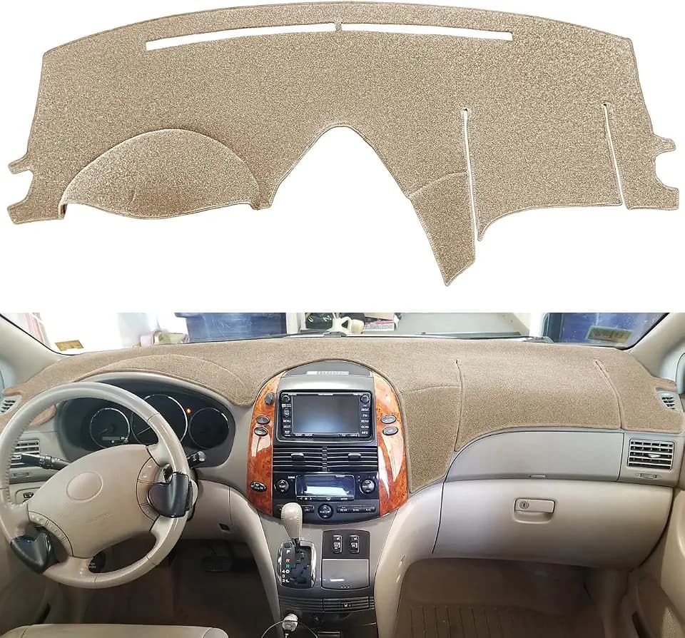 Dash Cover Mat Fit for Toyota Sienna 2004-2010 (04-10 Beige) F99