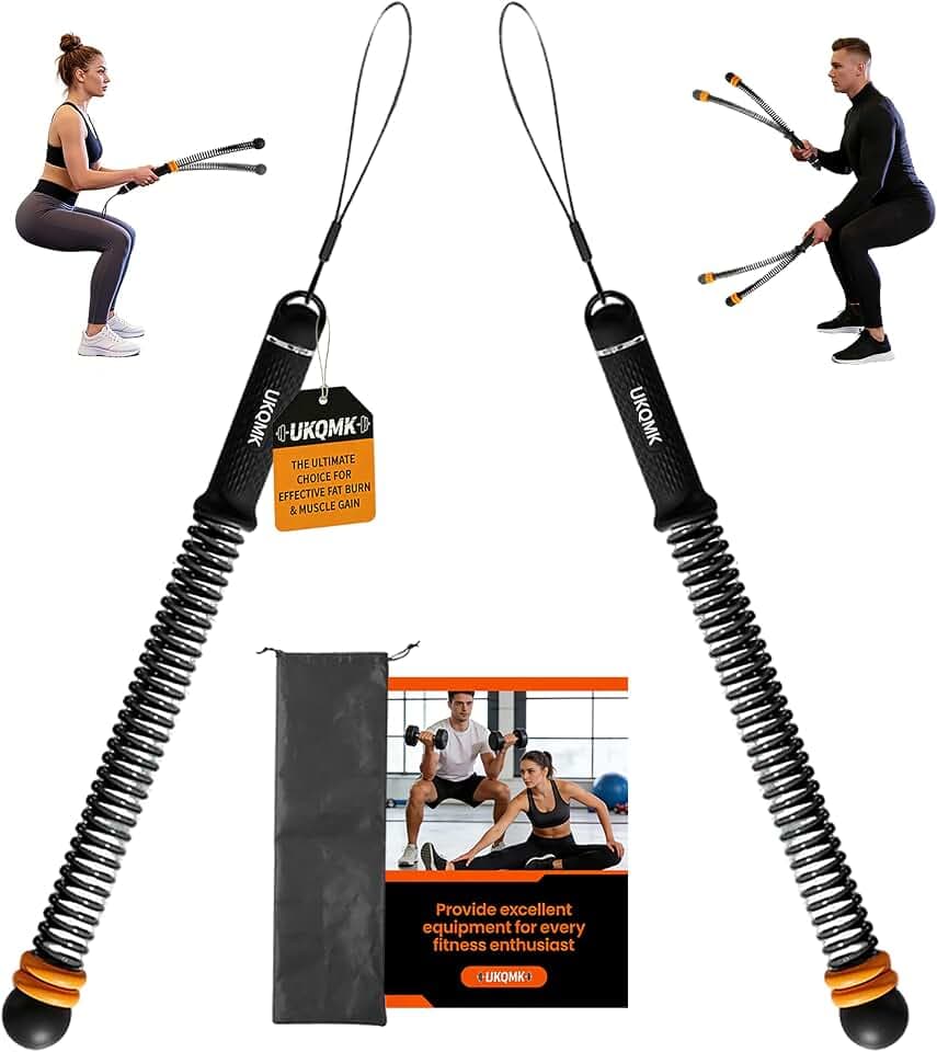 Ropeless Battle Ropes Cordless Adjustable Weighted Portable Home Gym Exercise Rope with Storage Bag Training Equipment for Men & Women Full Body Strength Fitness and Workout