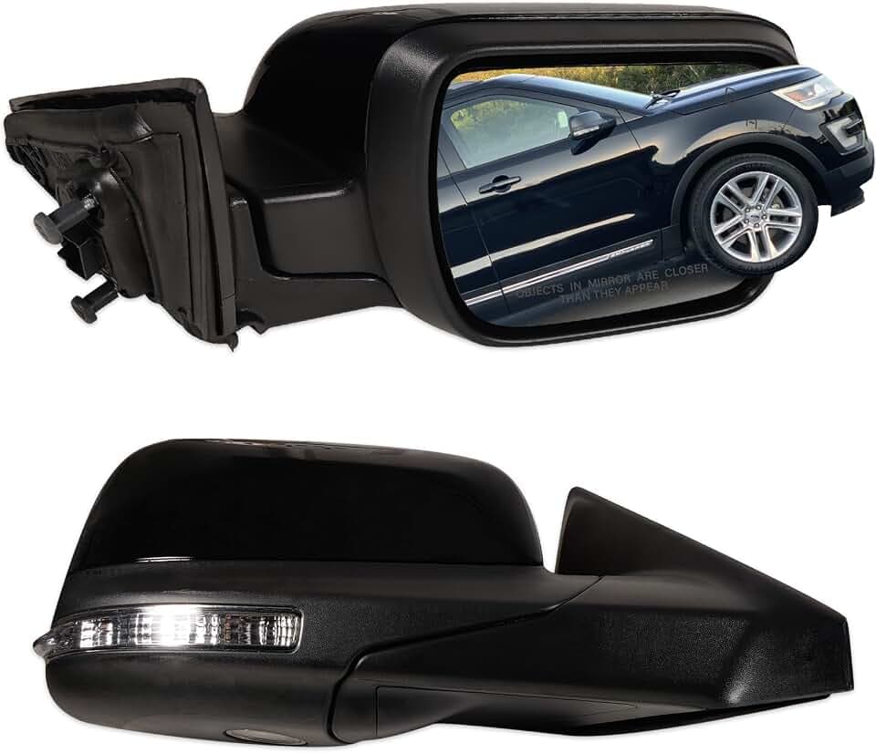 Right Passenger Side Mirror Fits 2011-2019 Ford Explorer With Power Heated Turn signal And Puddle Light丨Without Power Folding 7Pins Replaces GB5Z17682BA,BB5Z17682BA,FO1321554