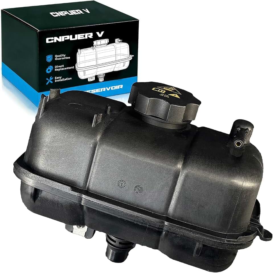Coolant Reservoir Tank with Cap for Jeep Wrangler JL 2018-2025 2.0L L4, Coolant Overflow Recovery Bottle, Replace 68364312AA 68364312AB 68364312AC CH3014194
