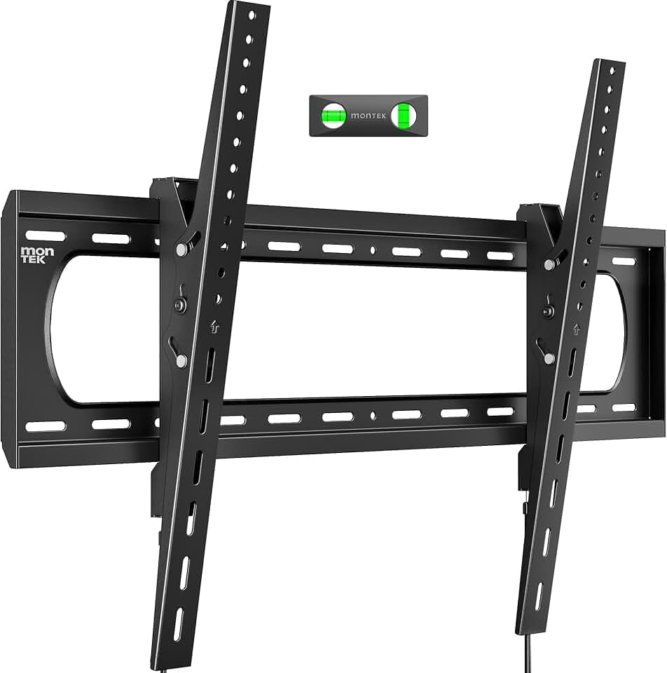 monTEK TV Wandhalterung Neigbar für 60-120 Zoll bis 136kg, Max VESA 900x600 | VESA 50x50 bis VESA 900x600, Universelle, Stabile Wandhalterung Fernseher, Hochleistungsfähig, Wandabstand 80mm