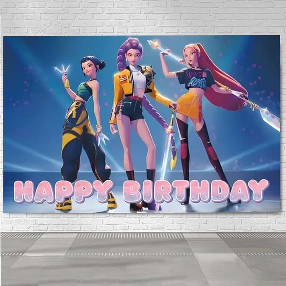 5x3FT Kpop-Themed Party Supplies, Kpop Party Supplies Decorations, Used for The Background of Party Photos for Children's Birthday Party Themes, Banners for Decoration