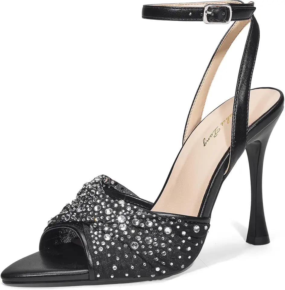 Elisabet Tang Women's Stiletto High Heels Wedding Bride Dress Sandals