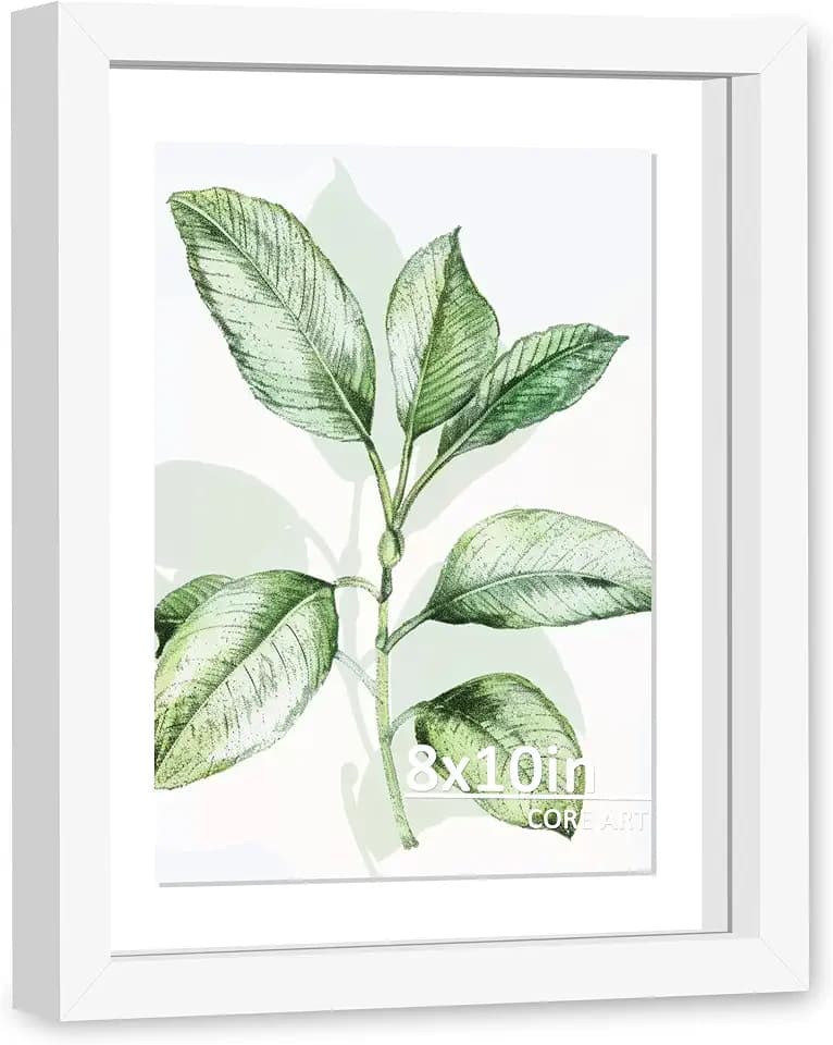 CORE ART 8x10 Floating Picture Frame, White