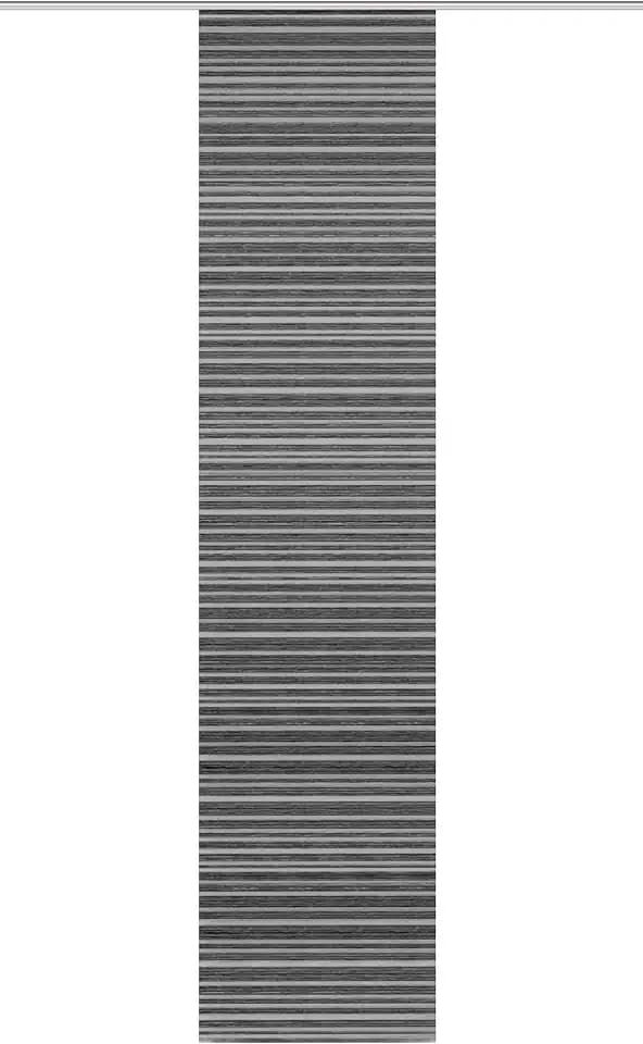 Home Fashion / Fertig-Schiebewand mit Querstreifen aus Bambus-Optik, Seiten lasergeschnitten, |FOLKE| 084957-8007 | GRÖSSE 245 X 60 cm/ANTHRAZIT