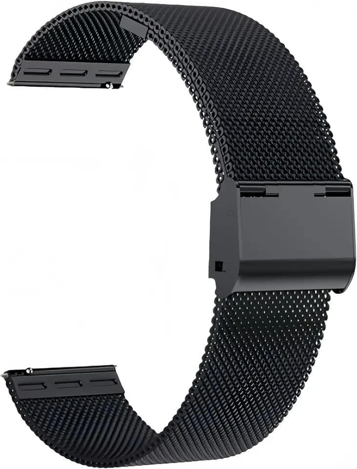 Microwear Uhrenarmband,16mm 18mm 20mm 22mm Ersatz Edelstahl Metallgitterband,Schnellverschluss Uhrenarmband Metallschraube,Smart Watch Armbänder für Männer Frauen