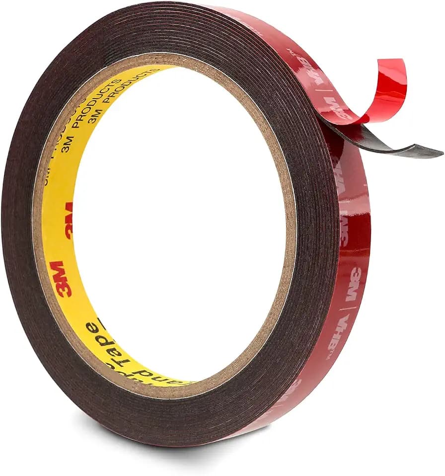 3M Double Sided Tape Heavy Duty 0.5" x 15.4 Ft 5925, Black Mounting Tape