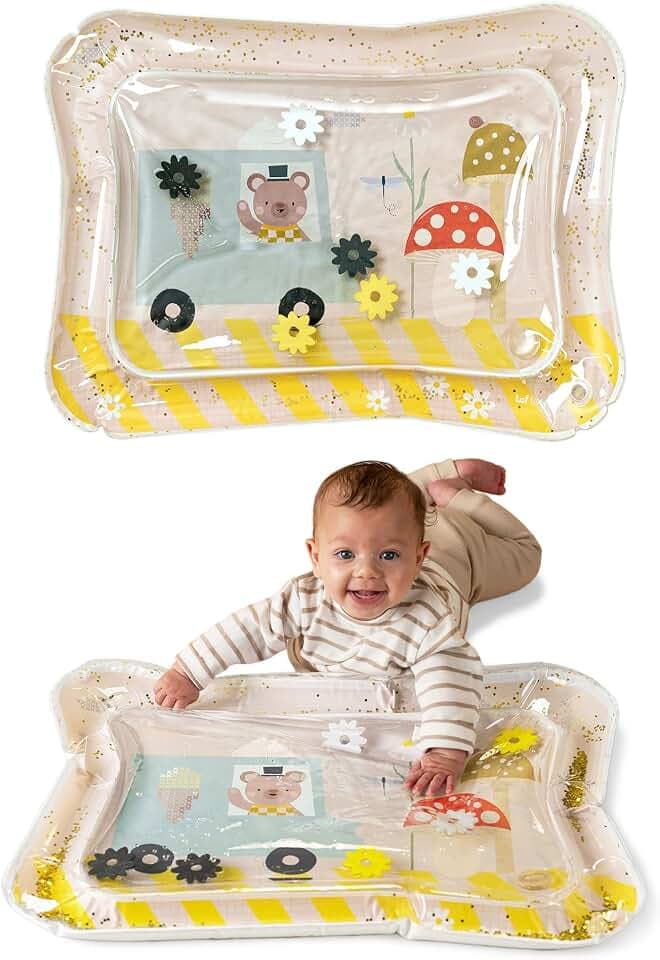 Taf Toys Bauchzeit Wassermatte für Babys - Stimulierende Baby-Wasserspielmatte, Bauchzeit Sensorische Matte mit schwimmendem Spielzeug, Bauchzeit Spielmatte, Premium-Wassermatte für Babys