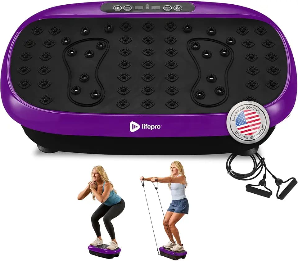 Lifepro HexaPlate Vibration Plate Exercise Machine with Magnetic Acupoints