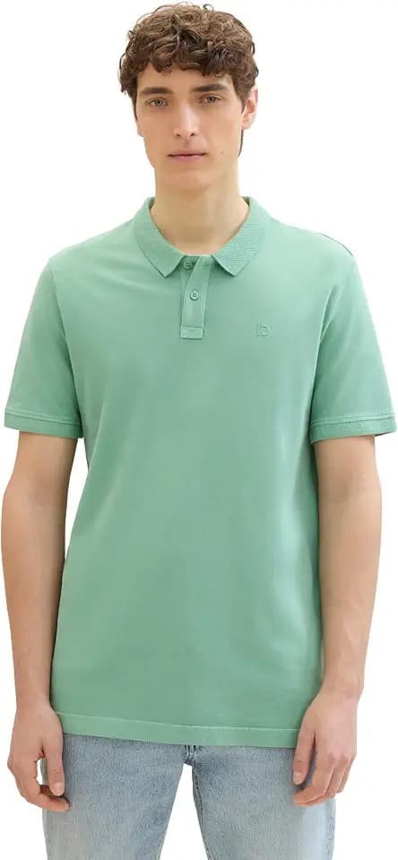 TOM TAILOR Denim Herren Poloshirt im Washed-Look