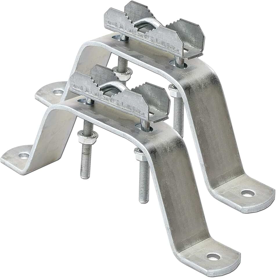 Wandbefestigung/Masthalterung aus hochwertigem Stahl 10 cm - Mast- oder Stangenbefestigung bis 60 mm aus verzinktem Stahl für Satellitenantennen, DVB-T2 Radio, LTE, Sonnenschirm, Sonnensegel