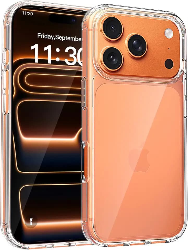 Clear Case for iPhone – Crystal Anti-Yellowing, Shock-Absorbing Protection, Slim Profile with Raised Edges (iPhone 15)