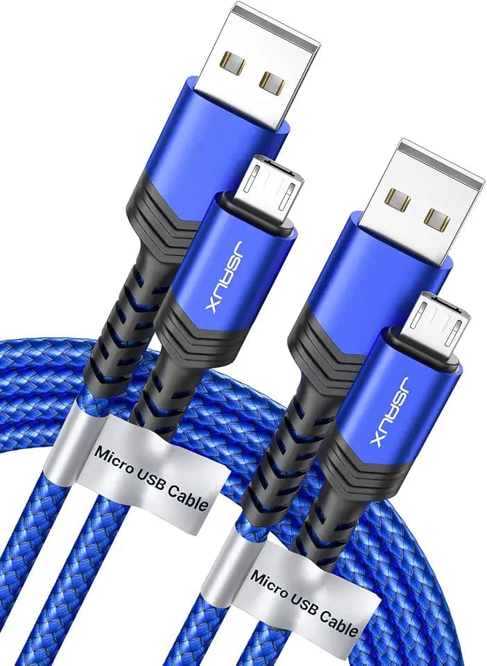 JSAUX Micro USB Cable Charger 2-Pack 6Ft for Android/Kindle/PS4 Controller
