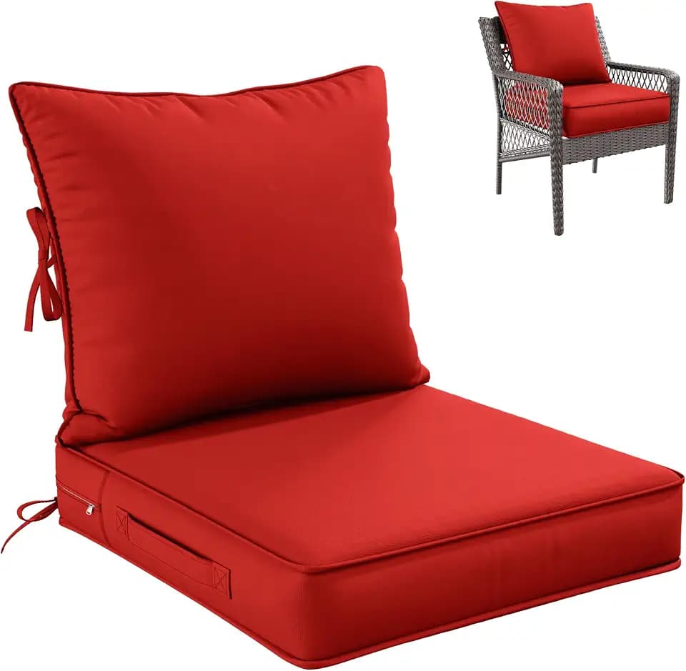 Outdoor Seat Chair Cushion Set of 1,22x24 Inch Waterproof Cushions