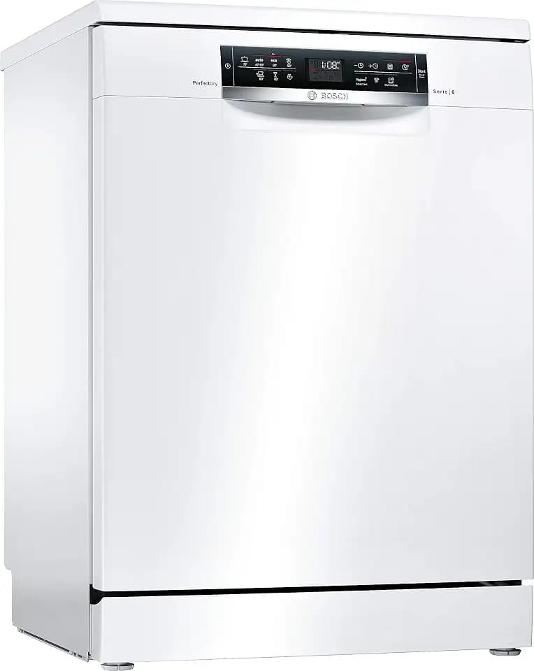 Bosch SMS67MW01E Serie 6 Freistehender Geschirrspüler/A+++ / 60 cm/Weiß / 237 kWh/Jahr / 14 MGD/SuperSilence/Beladungs-Sensor/VarioSchublade