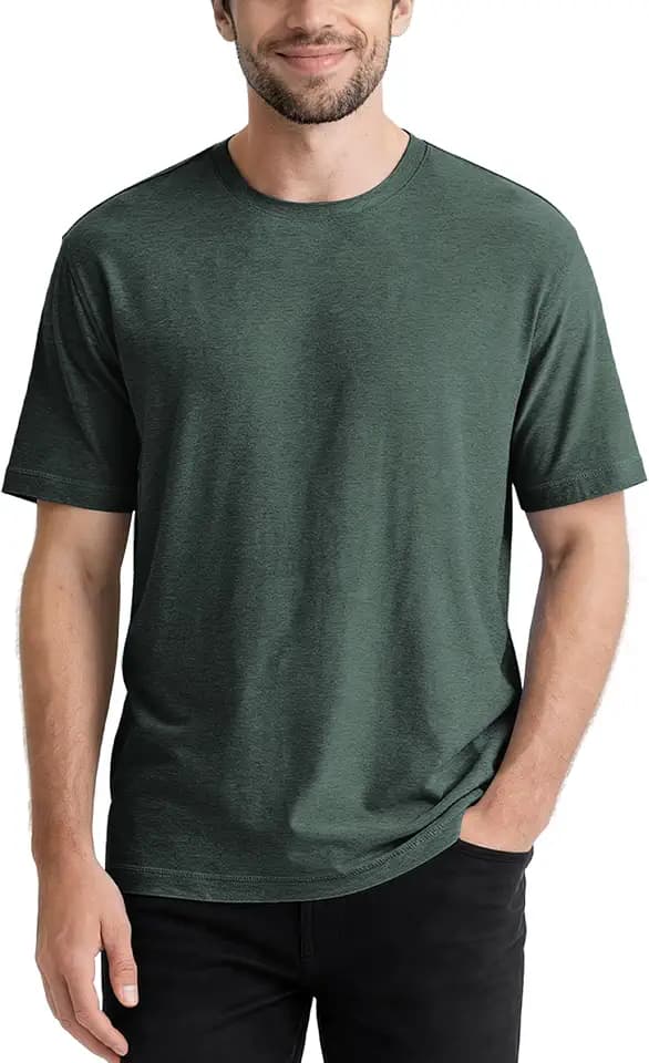 ASLABCREW Men's Everyday Comfort Short Sleeve T-Shirt, Ultra-Soft Crew Neck Tee with UPF 50+ & Moisture Wicking
