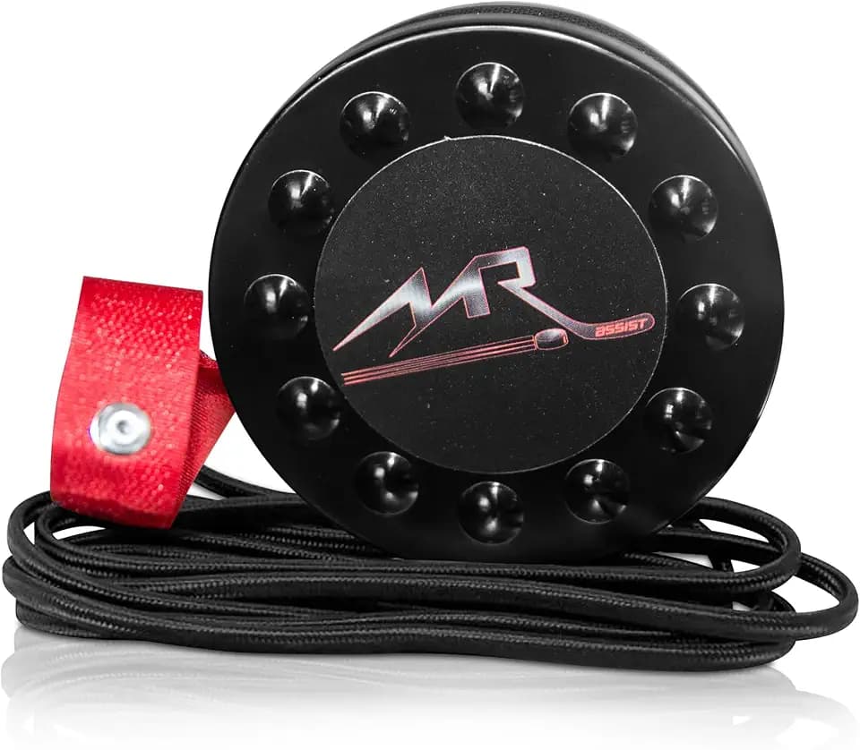 Mr. Assist LLC - Hockey Trainer, Professional Hockey Training Off Ice Tool, Solo Hockey Trainer for Ice Hockey, Floor Hockey, Roller Hockey, & Field Hockey, Portable with Sturdy Bungee Line, 1 Count