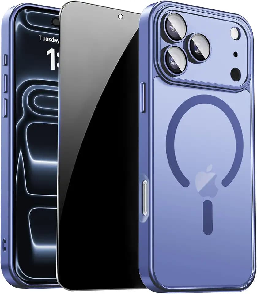 Magnetic for iPhone 17 Pro Max Case, Shockproof Cover, Light Blue
